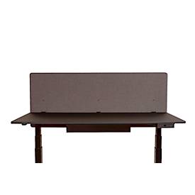 Schreibtisch-Trennwand Luxor, für Plattenstärke bis 40 mm, Klammerbefestigung, B 1600 x T 20 x H 600 mm, ca. 9 kg, recycelte Materialien, schiefergrau