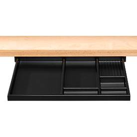 Schreibtischcontainer Unterbau-Utensilienauszug, schwarz