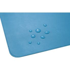 Schreibtischunterlage Sigel, beidseitig nutzbar, einrollbar, für alle Maustypen, B 800 x T 2 x H 300 mm, Kunstleder, blau-grün