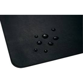 Schreibtischunterlage Sigel, beidseitig nutzbar, einrollbar, für alle Maustypen, B 800 x T 2 x H 300 mm, Kunstleder, schwarz-schwarz