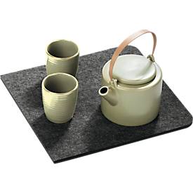 Schreibunterlage Durable Effect, mit Handyhalter, zusammenklappbar, B 700 x H 330 mm, PET-Filz, anthrazit