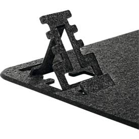 Schreibunterlage Durable Effect, mit Handyhalter, zusammenklappbar, B 700 x H 330 mm, PET-Filz, anthrazit