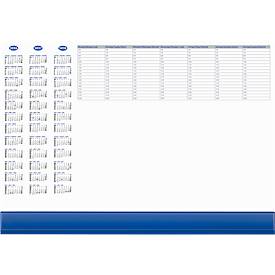 Schreibunterlage mit Kunststoffklappe, blau, 50 Bl.