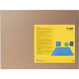 Schreibunterlage Sigel Eyestyle, B 600 x T 450 x H 7 mm, wasserabweisend, Textiloberfläche aus Recycling-PET, hellblau/dunkelgrau