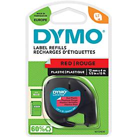 Schriftbandkassette für DYMO® Letra Tag, Kunststoff, 12 mm, rot
