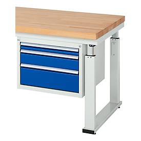 Schubladenblock, für Arbeitstische Serie adlatus 600, Tragkraft 100 kg