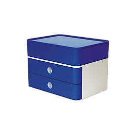 Schubladenbox HAN Allison Smart-Box Plus, 2 Schübe mit Trennwänden, Utensilienbox, stapelb., ABS-Kunststoff, royal-blau