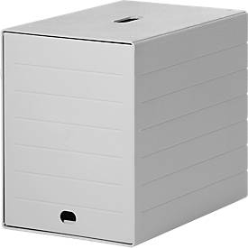 Schubladenbox Idealbox Plus, 7 Schübe, DIN C4, Kunststoff, grau