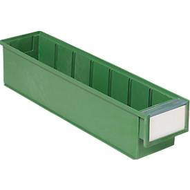 Schubladenbox TRESTON BiOX 4010, 1,9 l, temperatur- & chemiebeständig, Etikett & Schutzschild, B 92 x T 400 x H 82 mm, Biokunststoff, grün