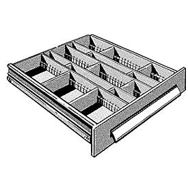 Schubladeneinsatz mit 12 Fächern