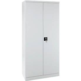 Schubladenschrank ADB, 27 Schubladen, 3 Ablageböden, 2-Punkt-Verriegelung, Stahl, B 800 x T 410 x H 1790 mm, lichtgrau R