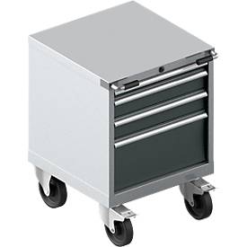 Schubladenschrank mit Rollen WSK 18-27, 4 Schübe, 75 kg oder 200 kg, B 411 x T 572 x H 770 mm, div. Farben
