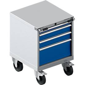 Schubladenschrank mit Rollen WSK 18-27, 4 Schübe, 75 kg oder 200 kg, B 411 x T 572 x H 770 mm, div. Farben