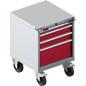 Schubladenschrank mit Rollen WSK 18-27, 4 Schübe, 75 kg oder 200 kg, B 411 x T 572 x H 770 mm, div. Farben