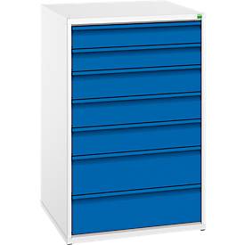 Schubladenschrank Serie Verso, 7 Schubladen, H 1000 x B 650 mm, optional m. Schloss