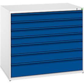 Schubladenschrank Serie Verso, 7 Schubladen, mit oder ohne Schloss, Breite 1050 mm