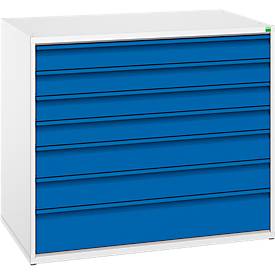 Schubladenschrank Serie Verso, 7 Schubladen, mit oder ohne Schloss, Breite 1050 mm