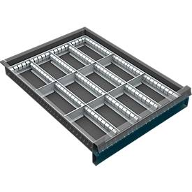 Schubladenunterteilung, 12 Fächer, 60-120 mm