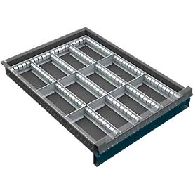 Schubladenunterteilung, 12 Fächer, 60-120 mm