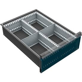 Schubladenunterteilung, 4 Fächer, 150-240 mm