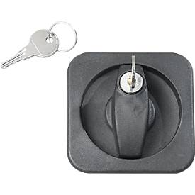 Schubstangen-Verschluss mit Rund-Drehgriff, inkl. 2 Schlüssel