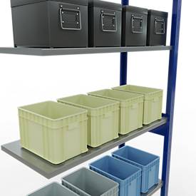 Schulte Lagertechnik  Aanbouwsysteem zonder schroeven - 2500x1000x400 mm, type 150 kg
