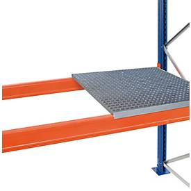 Schulte Lagertechnik Auflegbarer Gitterrost für Palettenregale, B 2700 x T 800 mm, für Holmtiefe 50 mm, verzinkt, 2 Stück