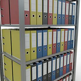 Schulte Lagertechnik Büroregal Stecksystem MultiPlus150, Grundregal, 6 Fachböden, ohne Mittelanschlag, B 1000 x T 600 x H 2000 mm, Silbergrau/verzinkt