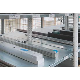 SCHULTE Lagertechnik Doppel-Anbauregal Stecksystem, MULTIPlus250, 3000x1000x(2x600) mm, 14 Böden, verzinkt