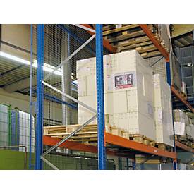 Schulte Lagertechnik Drahtgitter-Rückwand für Ständerrahmen S625-A18, S635-B20 und S645-B25, B 2700 x H 1500 mm, blau/verzinkt