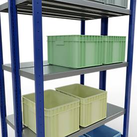 Schulte Lagertechnik  Dubbel legbordstelling. Type 250 kg - 2000x1000x2x300 mm, 10 schappen
