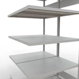 Schulte Lagertechnik  Dubbel legbordstelling. Type 250 kg - 2000x1000x2x600 mm, 10 schappen
