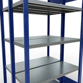 Schulte Lagertechnik  Dubbele legbordstellingen. Type 250 kg - 2000x1000x2x400 mm, 10 schappen