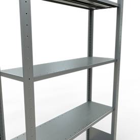 Schulte Lagertechnik Fachbodenregal MULTIplus150, Steck-Grundregal, B 1000 x T 300 x H 2000 mm, 5 Ebenen, bis 1300 kg, verzinkt