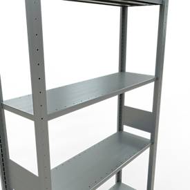 Schulte Lagertechnik Fachbodenregal MULTIplus150, Steck-Grundregal, B 1000 x T 300 x H 3000 mm, 7 Ebenen, bis 1500 kg, verzinkt