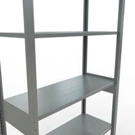 Schulte Lagertechnik Fachbodenregal MULTIplus150, Steck-Grundregal, B 1000 x T 400 x H 2500 mm, 6 Ebenen, bis 1400 kg, verzinkt