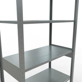 Schulte Lagertechnik Fachbodenregal MULTIplus150, Steck-Grundregal, B 1000 x T 500 x H 2500 mm, 6 Ebenen, bis 1400 kg, verzinkt