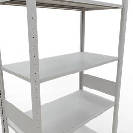 Schulte Lagertechnik Fachbodenregal MULTIplus150, Steck-Grundregal, B 1000 x T 500 x H 3000 mm, 7 Ebenen, bis 1500 kg, lichtgrau