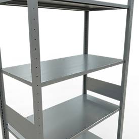 Schulte Lagertechnik Fachbodenregal MULTIplus150, Steck-Grundregal, B 1000 x T 500 x H 3000 mm, 7 Ebenen, bis 1500 kg, verzinkt