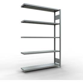 SCHULTE Lagertechnik Fachbodenregal - Stecksystem MULTIplus 250 Anbauregal - 2000x1300x300 mm, Typ 250 kg