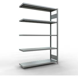 SCHULTE Lagertechnik Fachbodenregal - Stecksystem MULTIplus 250 Anbauregal - 2000x1300x400 mm, Typ 250 kg