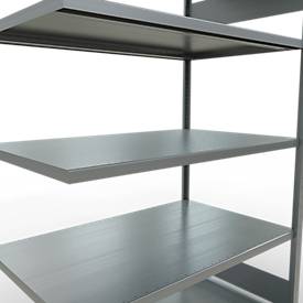 SCHULTE Lagertechnik Fachbodenregal - Stecksystem MULTIplus 250 Anbauregal - 2000x1300x800 mm, Typ 250 kg