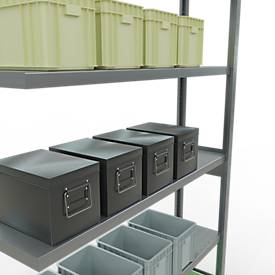SCHULTE Lagertechnik Fachbodenregal - Stecksystem MULTIplus 250 Anbauregal - 2500x1300x300 mm, Typ 250 kg