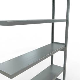 SCHULTE Lagertechnik Fachbodenregal - Stecksystem MULTIplus 250 Anbauregal - 2500x1300x300 mm, Typ 250 kg