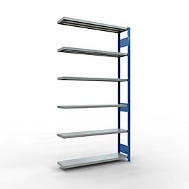 SCHULTE Lagertechnik Fachbodenregal - Stecksystem MULTIplus 250 Anbauregal - 2500x1300x300 mm, Typ 250 kg