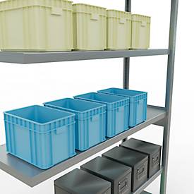 SCHULTE Lagertechnik Fachbodenregal - Stecksystem MULTIplus 250 Anbauregal - 2500x1300x400 mm, Typ 250 kg
