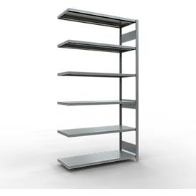 SCHULTE Lagertechnik Fachbodenregal - Stecksystem MULTIplus 250 Anbauregal - 2500x1300x500 mm, Typ 250 kg