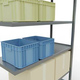SCHULTE Lagertechnik Fachbodenregal - Stecksystem MULTIplus 250 Anbauregal - 2500x1300x500 mm, Typ 250 kg