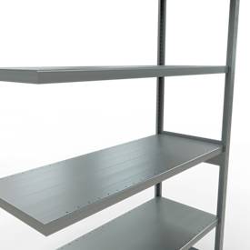 SCHULTE Lagertechnik Fachbodenregal - Stecksystem MULTIplus 250 Anbauregal - 2500x1300x500 mm, Typ 250 kg