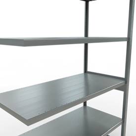 SCHULTE Lagertechnik Fachbodenregal - Stecksystem MULTIplus 250 Anbauregal - 2500x1300x600 mm, Typ 250 kg
